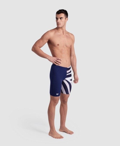 Arena Multi Stripes Swim Jammer Miesten Jammer Monivärinen | 57328ECBV