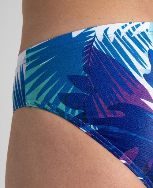 Arena Palm Print Brief Miesten Alushousut Laivastonsininen Monivärinen | 86709BLCK