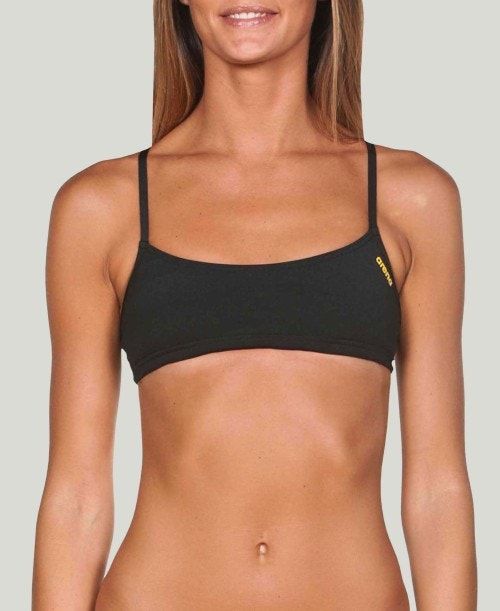 Arena Play Top (Bandeau Top) Naisten Toppi Mustat Keltainen | 35018HULX