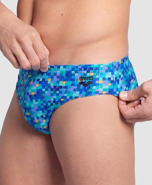 Arena Pool Tiles Swim Briefs Miesten Alushousut Monivärinen | 90857JNKG