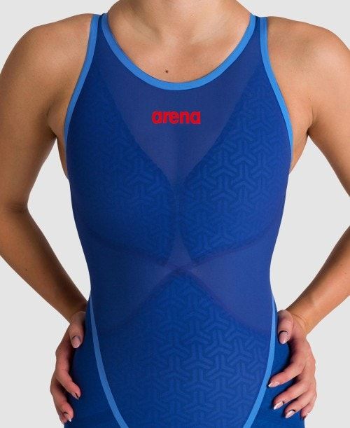 Arena Powerskin Carbon Glide Open Back Naisten Uimapuvut Sininen | 85396UYDV