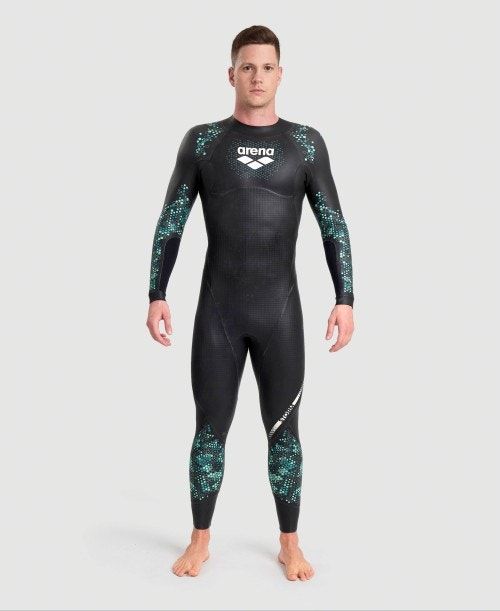 Arena Powerskin Storm Wetsuit Miesten Märkäpuku Koralli Sininen Mustat | 73519LTYZ