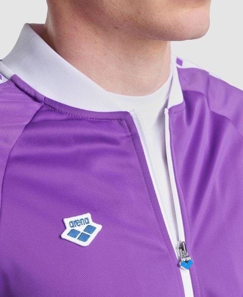 Arena Relax Iv Team Full-zip Jacket Miesten Takit Violetit Valkoinen Violetit | 83250USVD