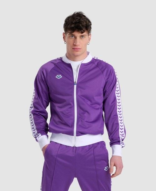 Arena Relax Iv Team Full-zip Jacket Miesten Takit Violetit Valkoinen Violetit | 83250USVD