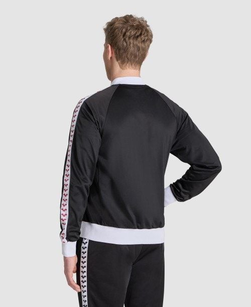 Arena Relax Iv Team Full-zip Jacket Miesten Takit Mustat Valkoinen Punainen | 75146QJVH