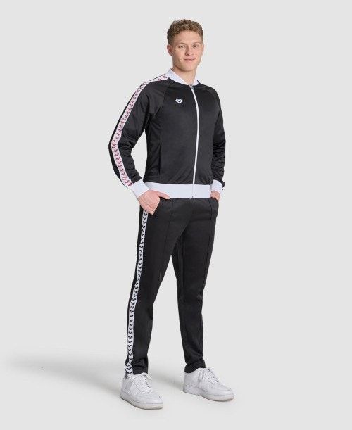 Arena Relax Iv Team Full-zip Jacket Miesten Takit Mustat Valkoinen Punainen | 75146QJVH