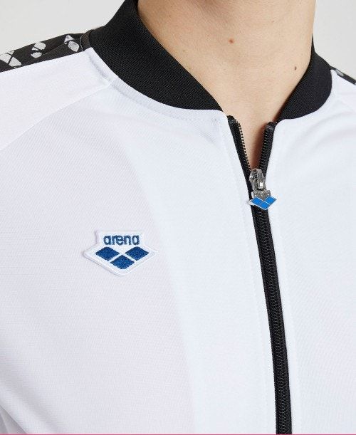 Arena Relax Iv Team Full-zip Jacket Naisten Takit Valkoinen Mustat Hopea | 07849KWDS