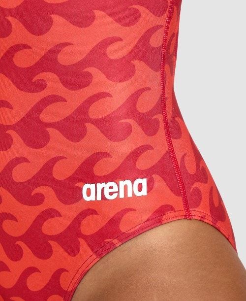 Arena Ride The Wave Light Drop Back One Piece Naisten Body Punainen Punainen | 31954UZDT