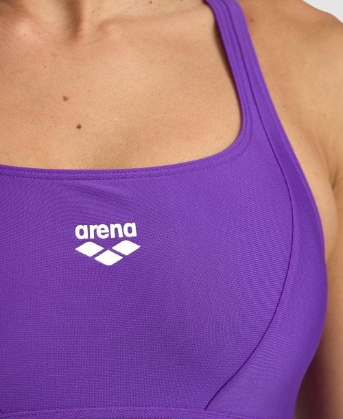 Arena Solid Control Pro Back One Piece Naisten Body Violetit | 15647EQUG