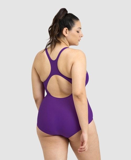 Arena Solid Control Pro Back Plus One Piece Naisten Body Violetit | 86297KJWT