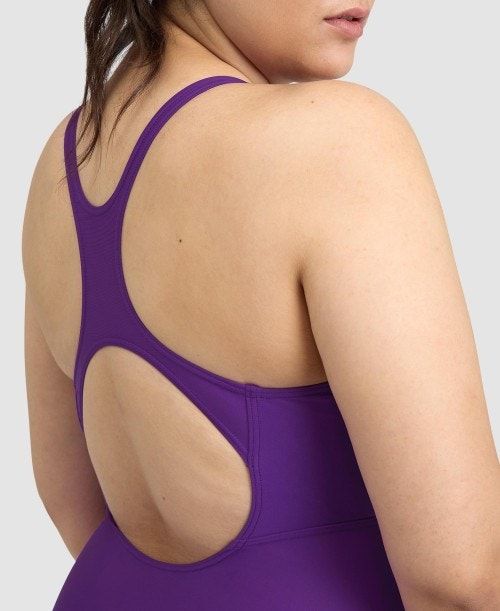 Arena Solid Control Pro Back Plus One Piece Naisten Body Violetit | 86297KJWT