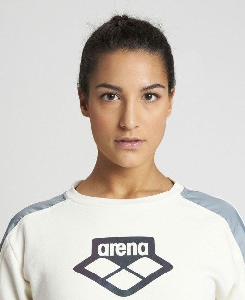 Arena Team Crew Neck Sweatshirt Naisten Neulepuserot Valkoinen Harmaat | 50726AVDI