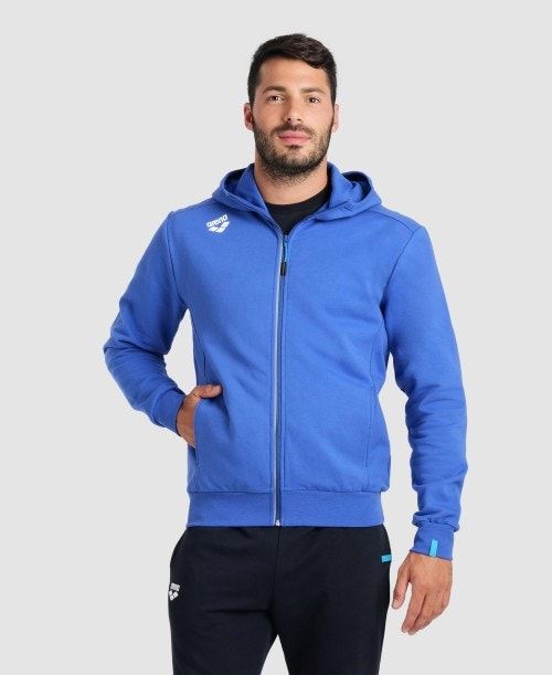 Arena Team Hooded Jacket Panel Miesten Takit Kuninkaallinen Sininen | 62590YHXU