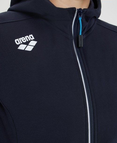 Arena Team Hooded Jacket Panel Naisten Takit Laivastonsininen | 36507GHRU