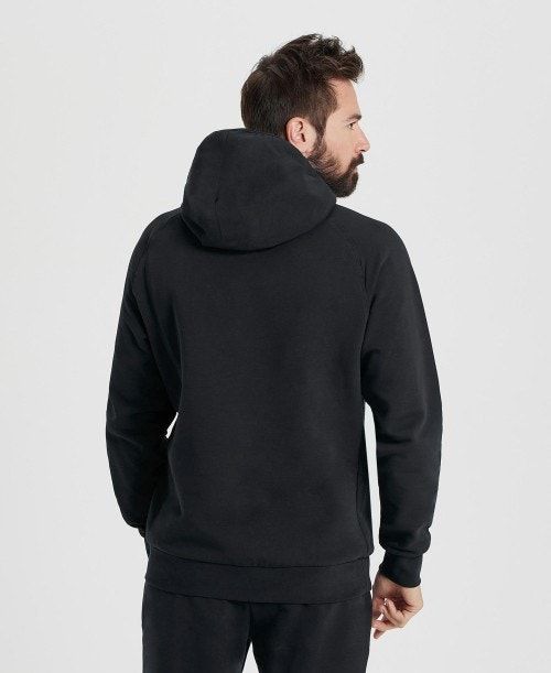 Arena Team Hooded Sweatshirt Panel Miesten Neulepuserot Mustat | 39184PAGN