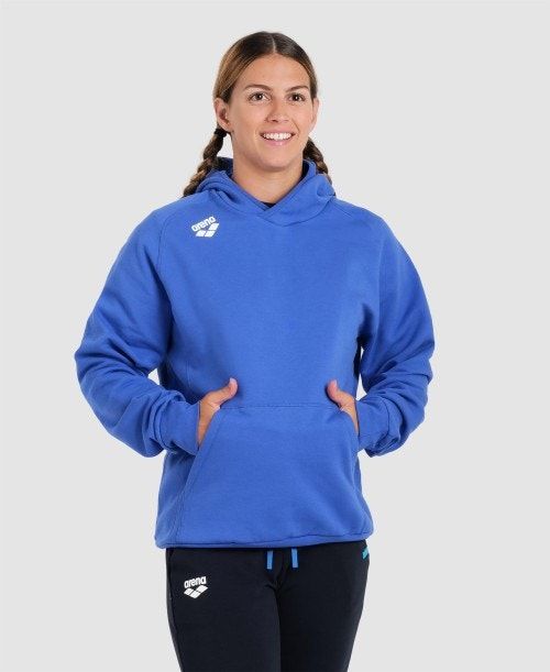 Arena Team Hooded Sweatshirt Panel Naisten Neulepuserot Kuninkaallinen Sininen | 73659XOLR