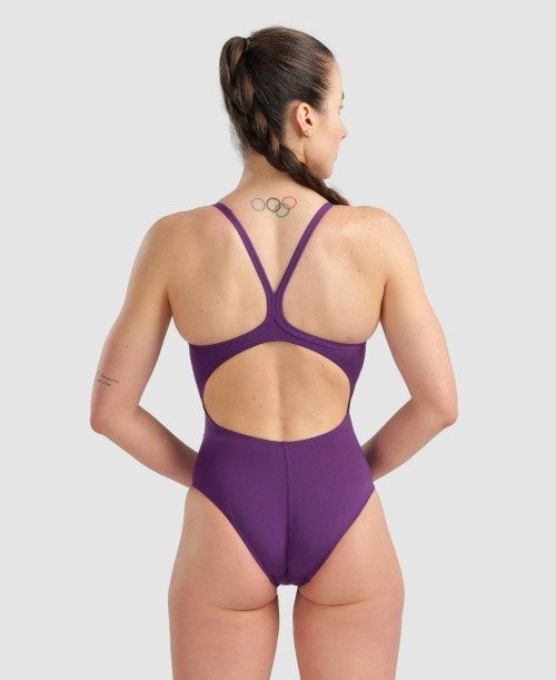 Arena Team Light Drop Back One Piece Naisten Body Violetit Valkoinen | 36501GZIS