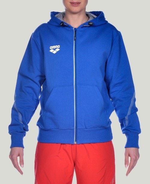 Arena Team Line Hooded Jacket Miesten Takit Kuninkaallinen Sininen | 29473XASZ