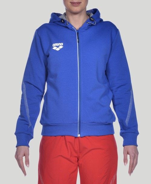 Arena Team Line Hooded Jacket Naisten Takit Kuninkaallinen Sininen | 79842HQFU