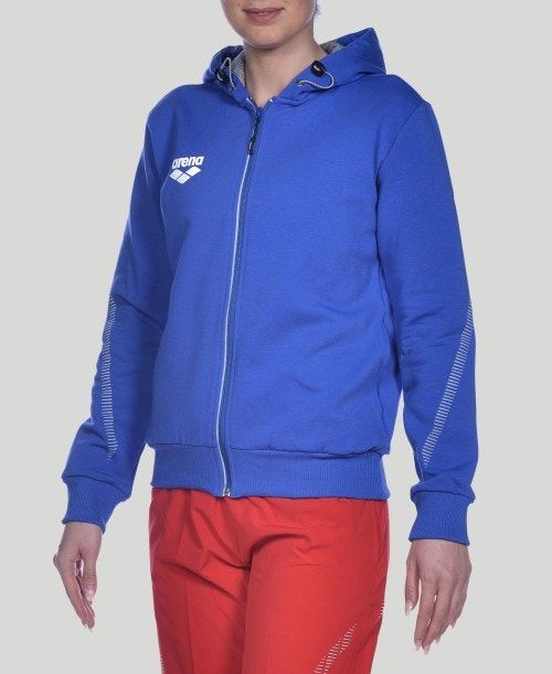 Arena Team Line Hooded Jacket Naisten Takit Kuninkaallinen Sininen | 79842HQFU