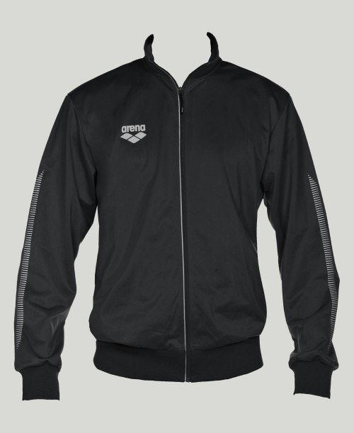 Arena Team Line Knitted Poly Jacket Miesten Takit Mustat | 24938GKQM