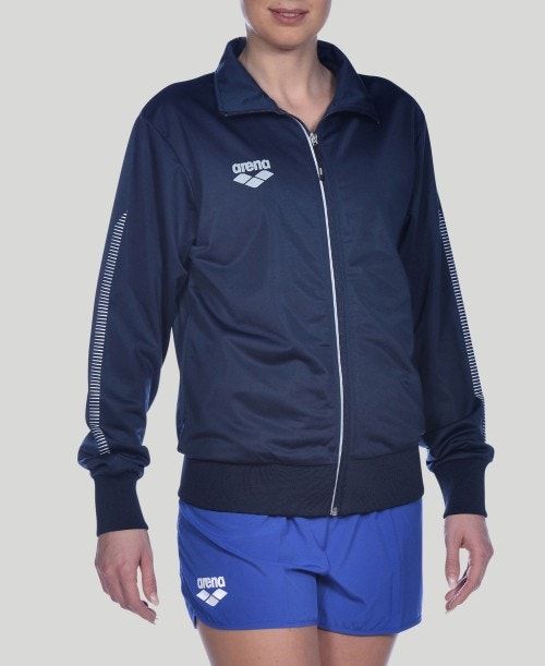 Arena Team Line Knitted Poly Jacket Miesten Takit Laivastonsininen | 15976ESTM