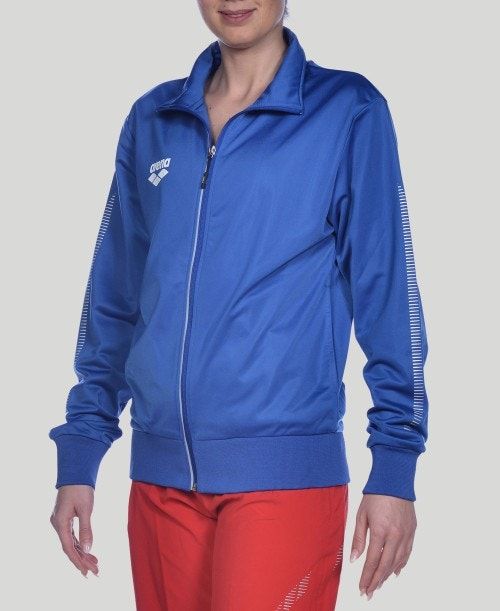 Arena Team Line Knitted Poly Jacket Miesten Takit Kuninkaallinen Sininen | 43807HQVB