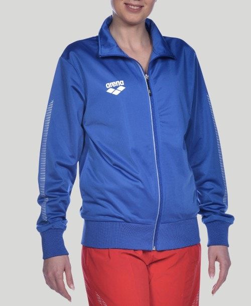 Arena Team Line Knitted Poly Jacket Miesten Takit Kuninkaallinen Sininen | 43807HQVB