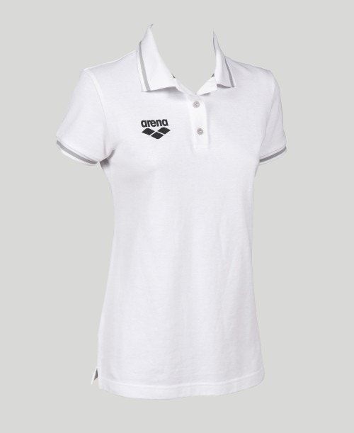 Arena Team Line Short Sleeve Polo Naisten Shortsit Valkoinen | 08593OMUZ