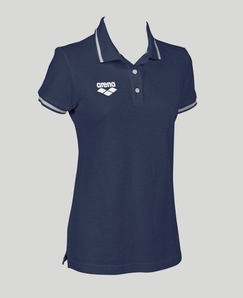 Arena Team Line Short Sleeve Polo Naisten Shortsit Laivastonsininen | 57841RAWM