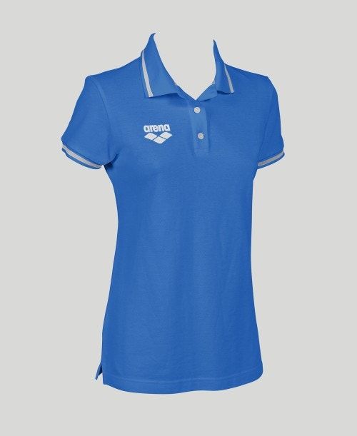 Arena Team Line Short Sleeve Polo Naisten Shortsit Kuninkaallinen Sininen | 53271XEUF