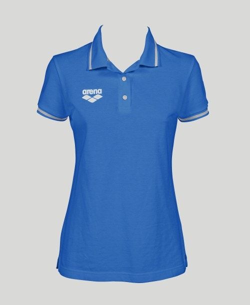 Arena Team Line Short Sleeve Polo Naisten Shortsit Kuninkaallinen Sininen | 53271XEUF