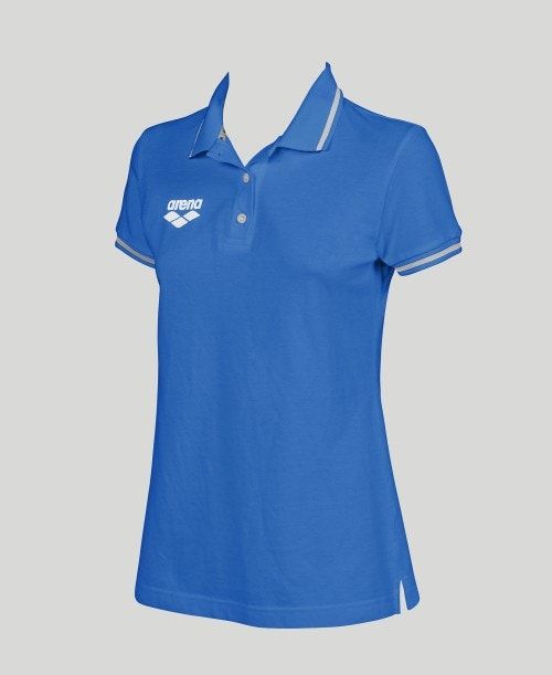 Arena Team Line Short Sleeve Polo Naisten Shortsit Kuninkaallinen Sininen | 53271XEUF