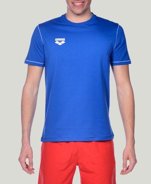 Arena Team Line Short Sleeve Tee Miesten Shortsit Kuninkaallinen Sininen | 23417NLJM