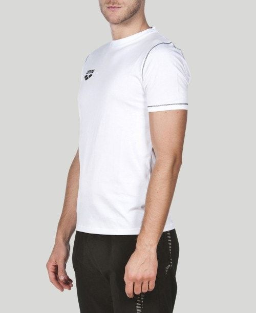 Arena Team Line Short Sleeve Tee Miesten Shortsit Valkoinen | 20873WPKJ