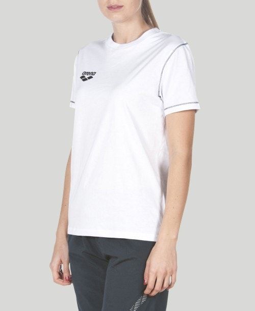 Arena Team Line Short Sleeve Tee Miesten Shortsit Valkoinen | 20873WPKJ