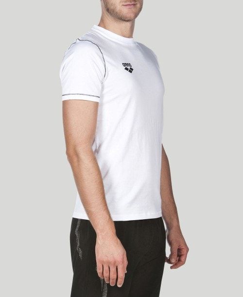 Arena Team Line Short Sleeve Tee Miesten Shortsit Valkoinen | 20873WPKJ