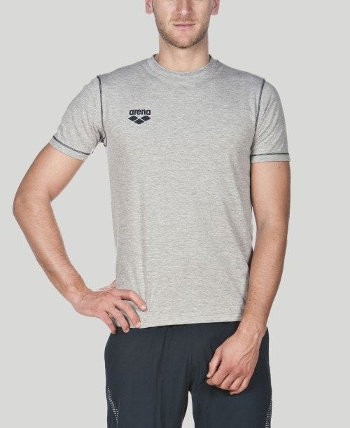 Arena Team Line Short Sleeve Tee Miesten Shortsit Harmaat | 87523FSPE