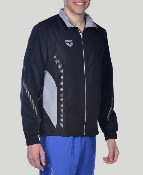 Arena Team Line Warm-up Jacket Miesten Takit Mustat Harmaat | 27138SUWP