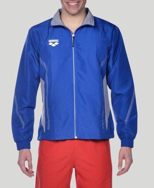 Arena Team Line Warm-up Jacket Miesten Takit Kuninkaallinen Sininen Harmaat | 23540KGCF