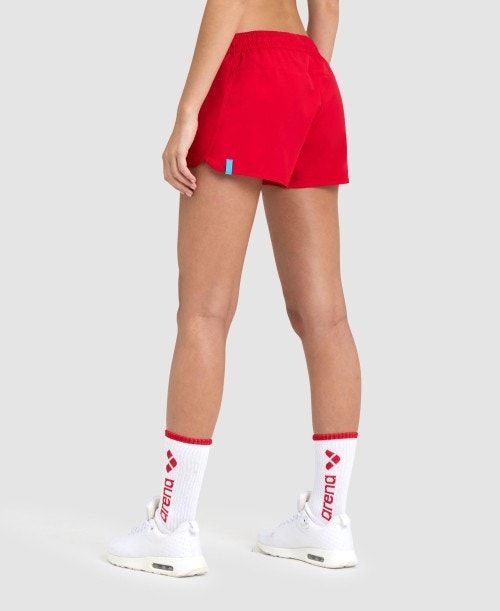 Arena Team Short Solid Naisten Shortsit Punainen | 41089NRKP