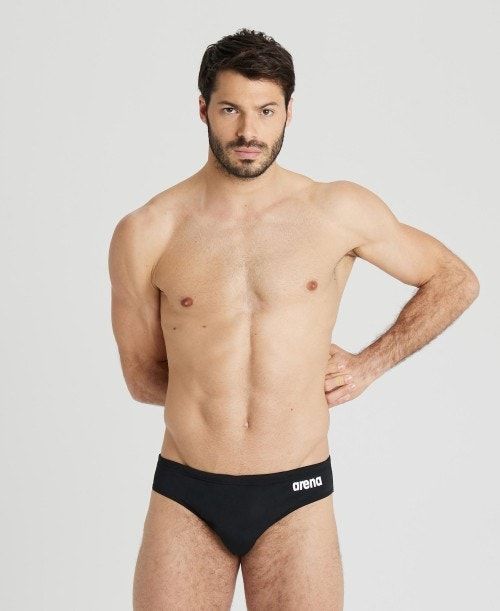 Arena Team Solid Brief Miesten Alushousut Mustat Valkoinen | 93672MTGI