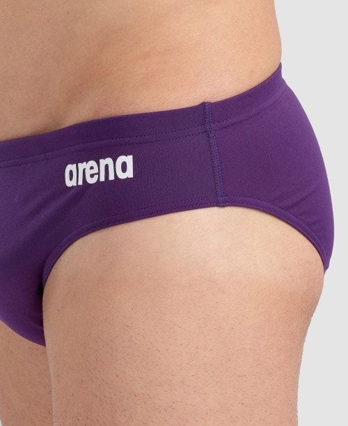 Arena Team Solid Brief Miesten Alushousut Violetit Valkoinen | 75028XFSR