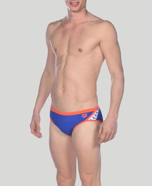 Arena Team Stripe Brief Miesten Alushousut Sininen Pinkki | 02369CIKA