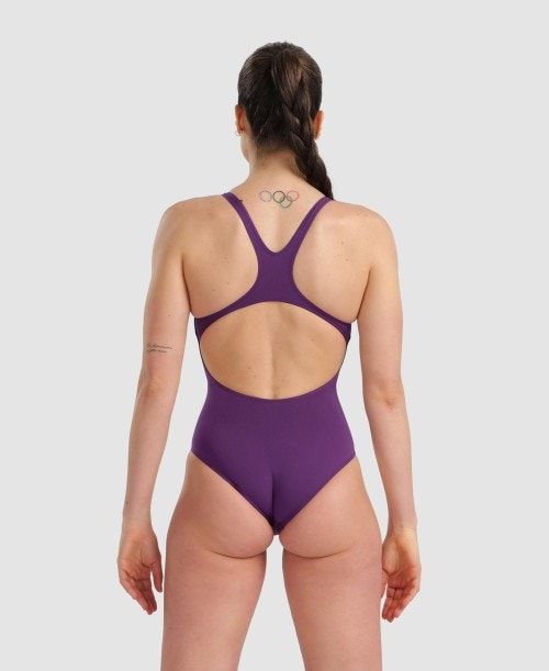 Arena Team Swim Pro Solid One Piece Naisten Body Violetit Valkoinen | 30891PLXD