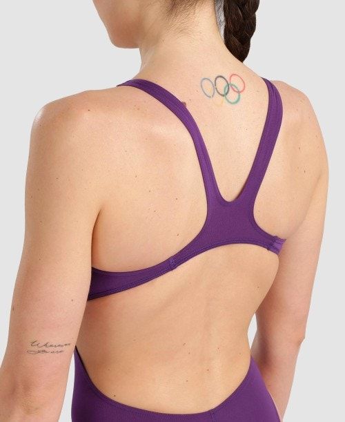 Arena Team Swim Tech Solid One Piece Naisten Body Violetit Valkoinen | 40138PYUD