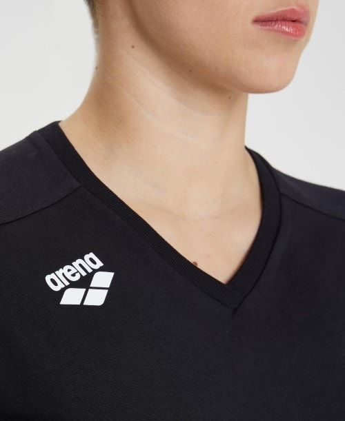 Arena Team T-shirt Panel Naisten Shortsit Mustat | 29145LRXJ