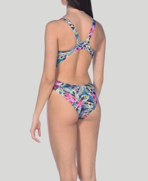 Arena Tropical Sketch Swim Tech One Piece Naisten Body Vihreä Monivärinen | 97126URQA