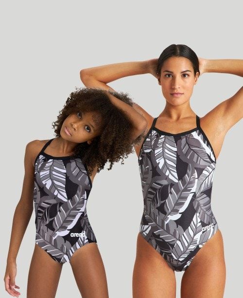 Arena Tropicals Light Drop Back One Piece Naisten Body Mustat Mustat Monivärinen | 36079OJBE