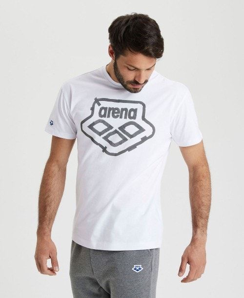 Arena Uni T-shirt Miesten Shortsit Valkoinen | 63180CEPW